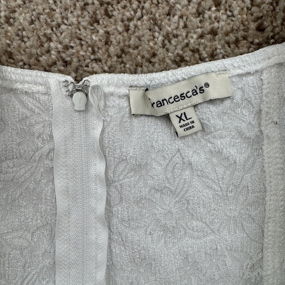 Francesca's Collections White Textured Dress - Picture 4 of 4